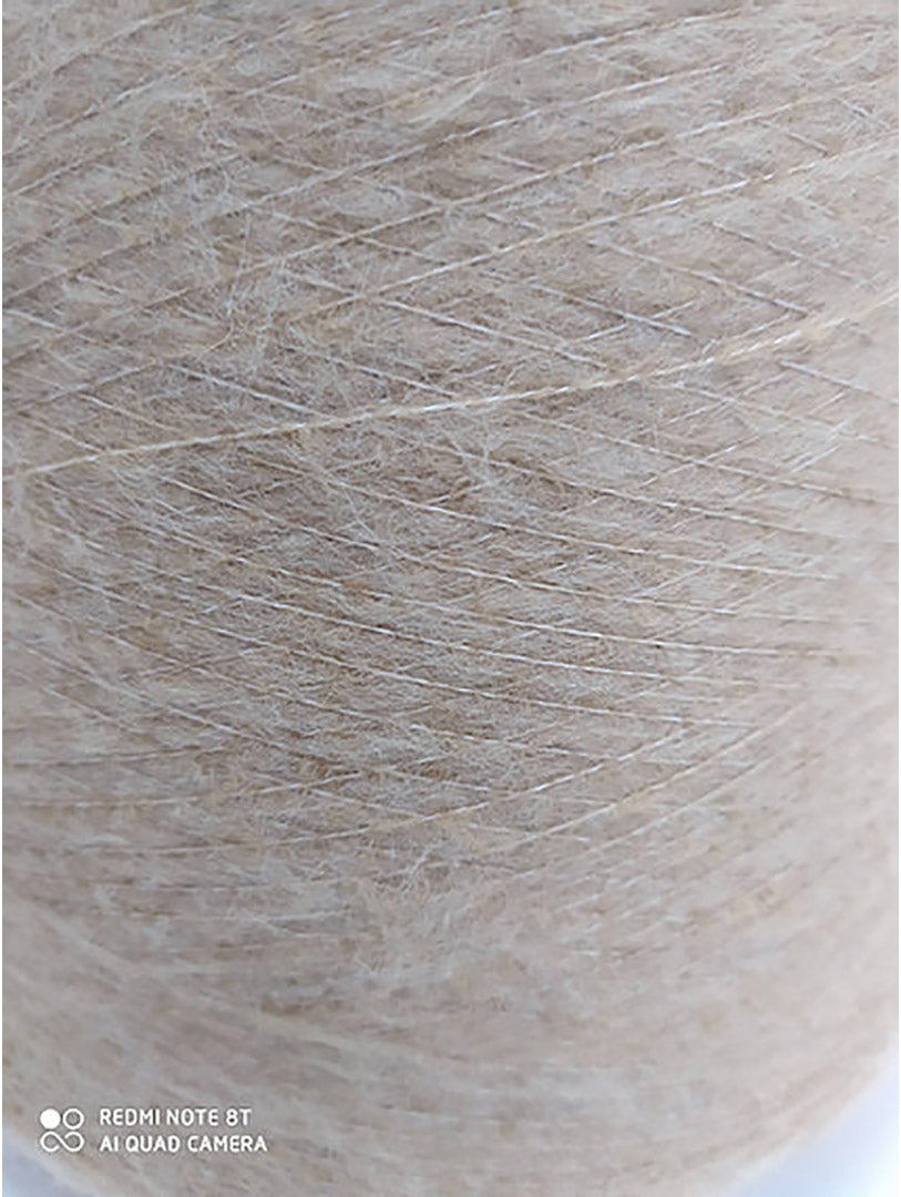 Fluffy light beige thread