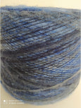 Yarn fluffy dark blue