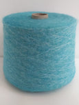Fluffy turquoise yarn