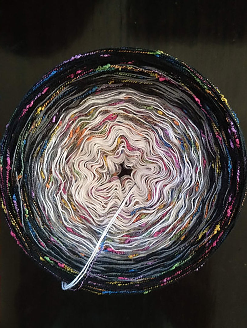 Strong Wind with Rainbow Thread with knots