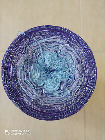 Exotic with Glitter purple silver thread