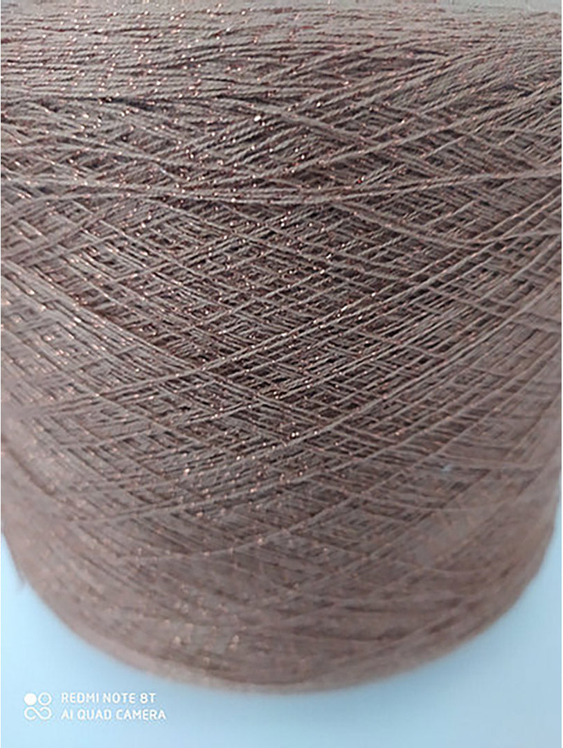 Glitter brown yarn with bronze