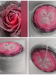 Frozen Rose with Glitter white / silver
