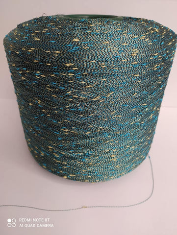 Gold / emerald thread with knots